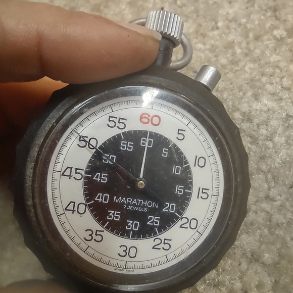 Marathon 7 jewels Swiss stopwatch military item - Picture 9 of 12